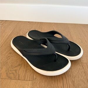 CROCS Black and White Sandals